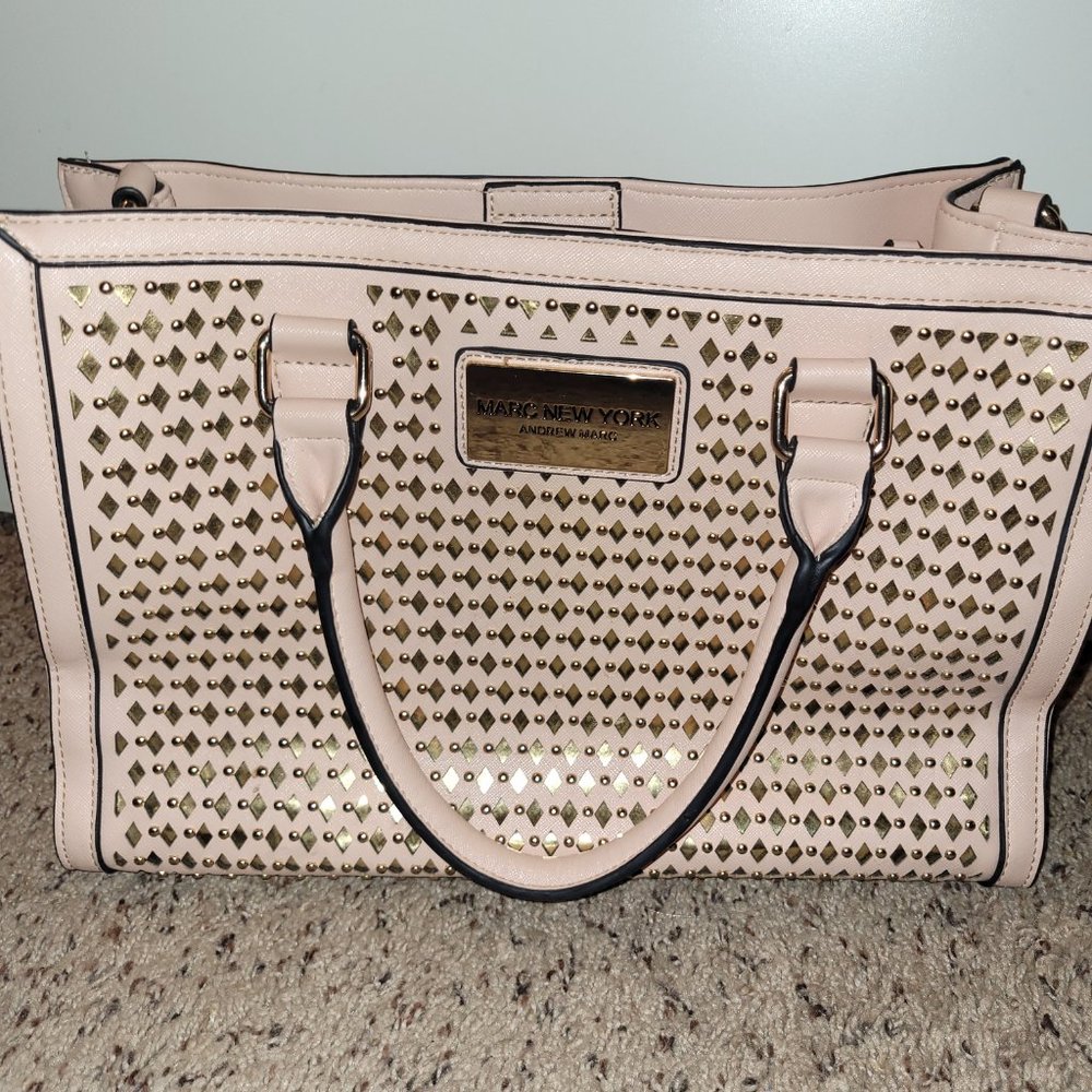 Marc New York Leather Purse Gold Studded by Andrew Marc